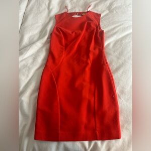 Zara Vibrant Red Midi Dress